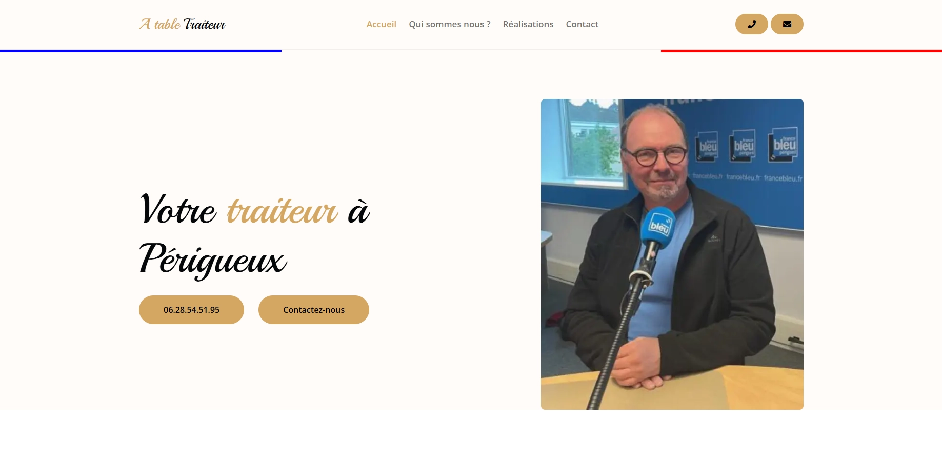 Site vitrine du traiteur A table traiteur
