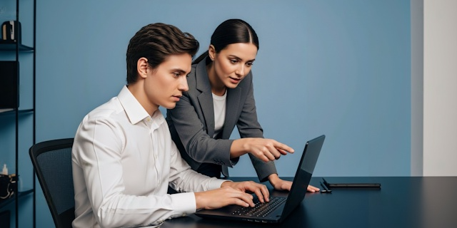 Image illustrant un homme qui présente son business